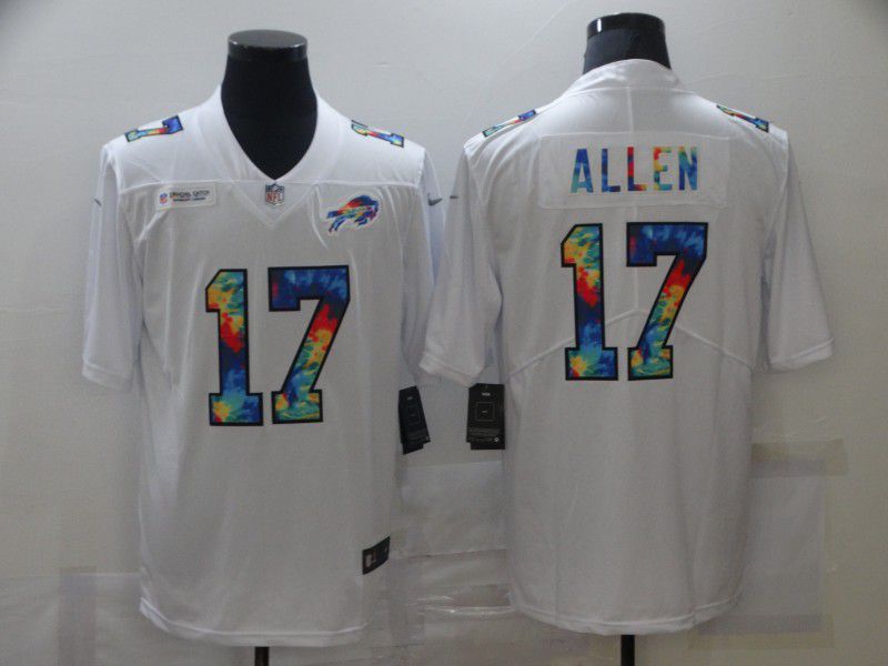 Men Buffalo Bills #17 Allen White Rainbow version 2021 Nike NFL Jersey->buffalo bills->NFL Jersey